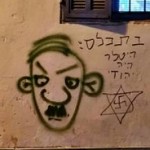 Graffiti de mauvais goût, Neve Tsedek. גרפיטי על קיר בית כנסת בת"א